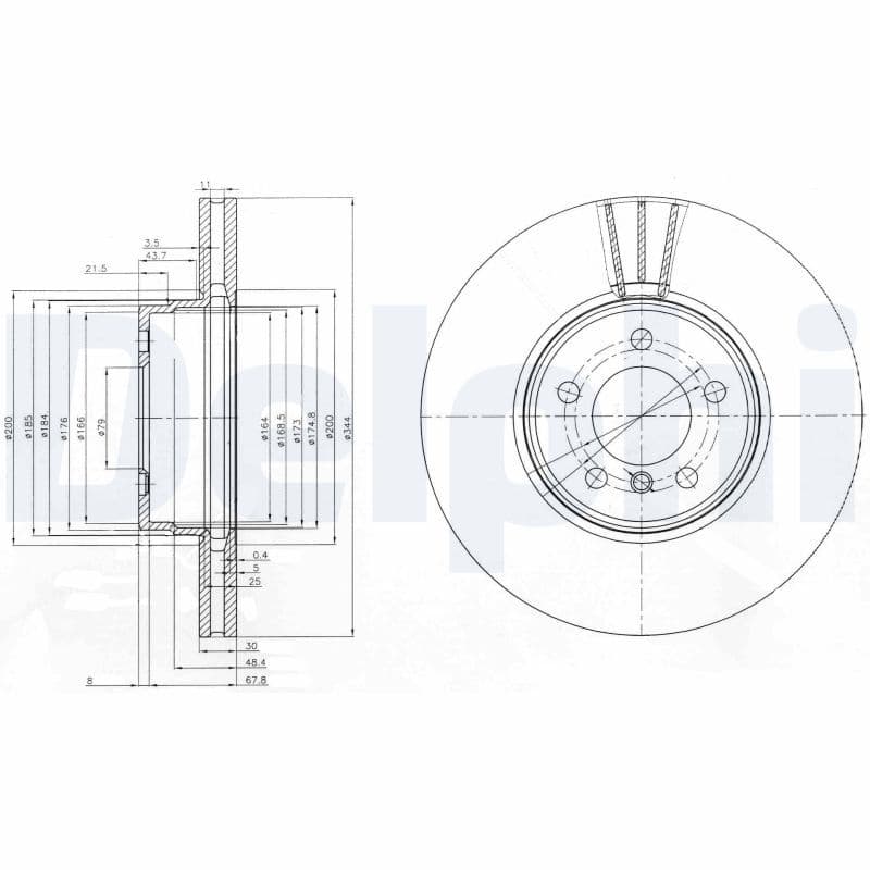 Disc frana DELPHI BG9008C