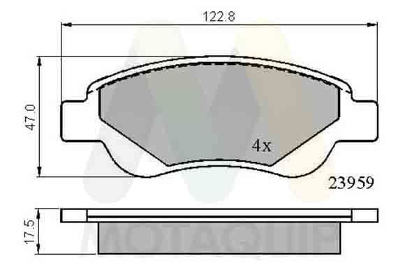 set placute frana,frana disc MOTAQUIP LVXL1285