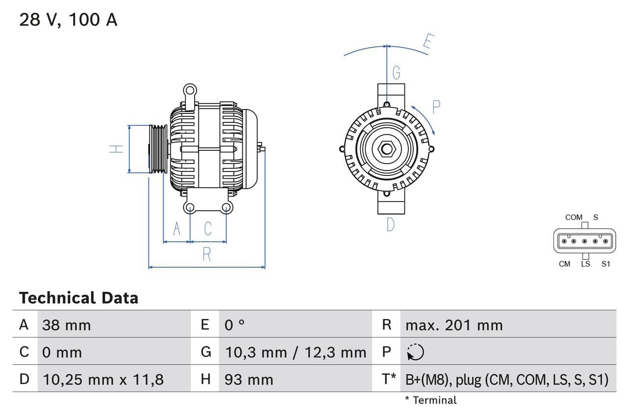 Generator / Alternator BOSCH 0 986 084 290