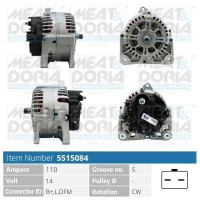 Generator / Alternator MEAT & DORIA 5515084