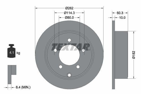 Disc frana TEXTAR PRO 92202903