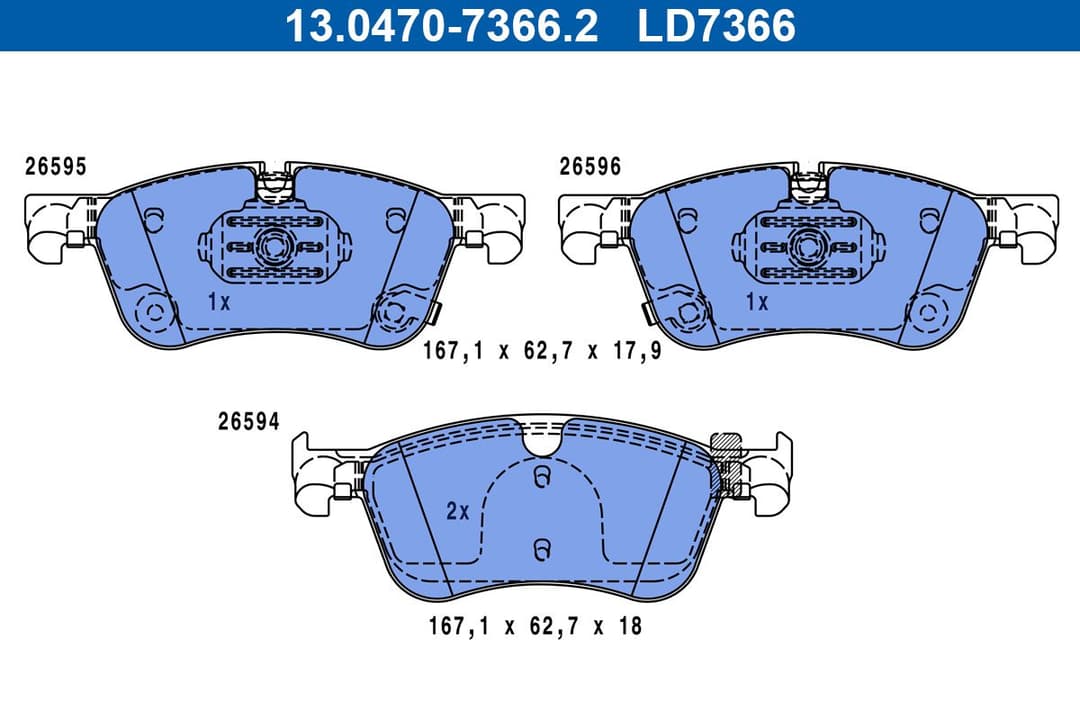 set placute frana,frana disc ATE Ceramic 13.0470-7366.2