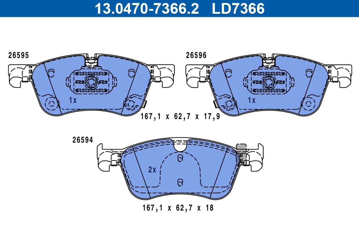 set placute frana,frana disc ATE Ceramic 13.0470-7366.2