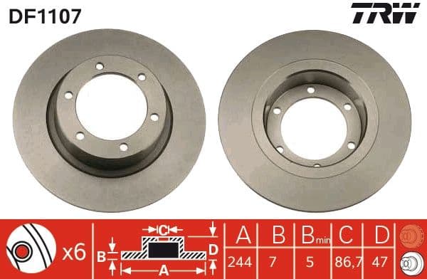 Disc frana TRW DF1107
