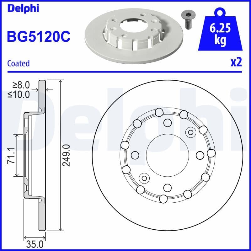 Disc frana DELPHI BG5120C
