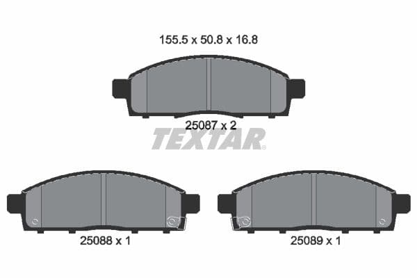 set placute frana,frana disc TEXTAR 2508701