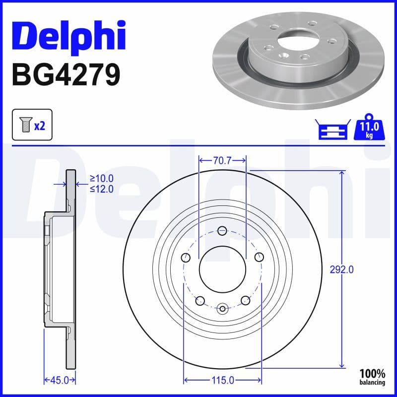 Disc frana DELPHI BG4279