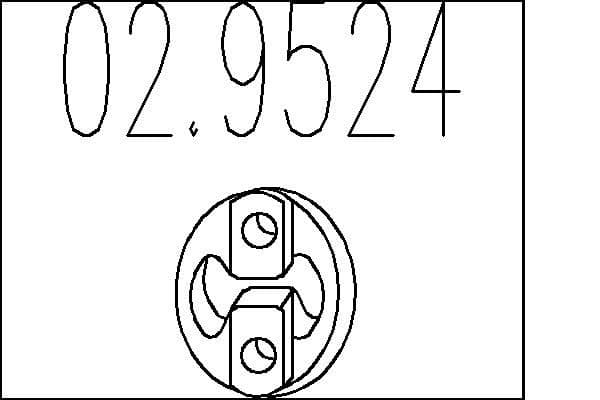 tampon cauciuc,amortizor esapament MTS 02.9524