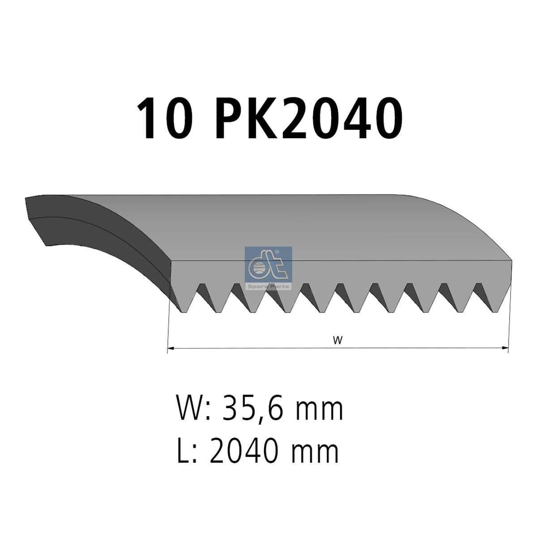 Curea transmisie cu caneluri DT Spare Parts 1.21867