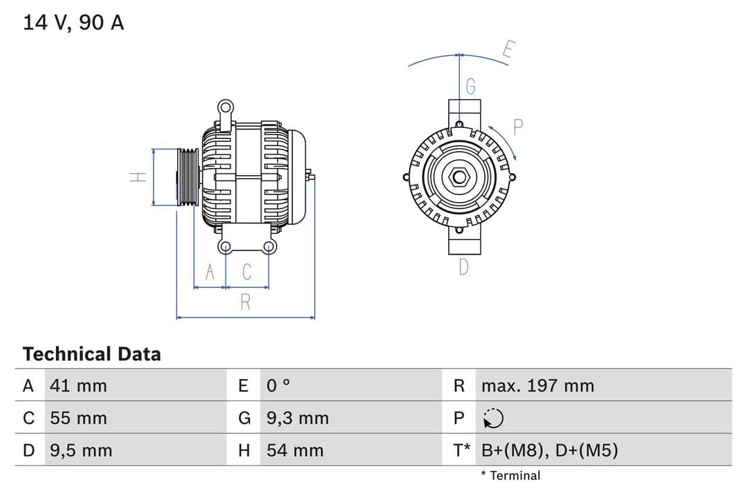 Generator / Alternator BOSCH 0 986 048 771