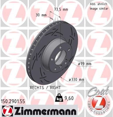 Disc frana ZIMMERMANN BLACK Z 150.2901.55