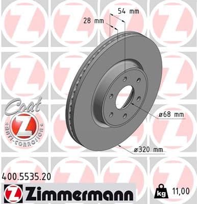 Disc frana ZIMMERMANN COAT Z 400.5535.20