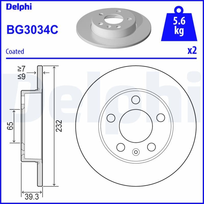 Disc frana DELPHI BG3034C