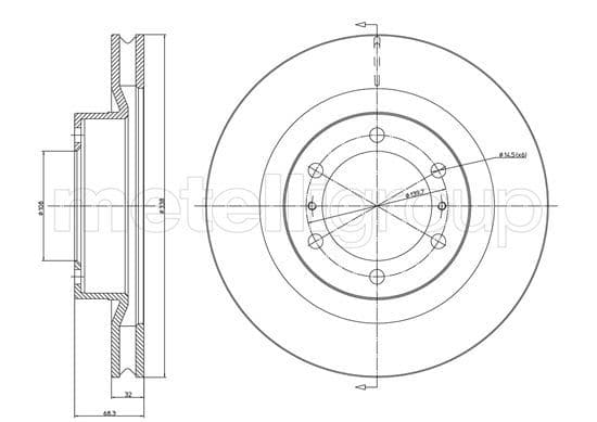 Disc frana METELLI 23-1298C