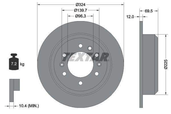 Disc frana TEXTAR 92161800