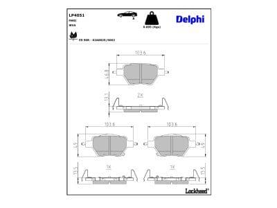 set placute frana,frana disc DELPHI LP4051