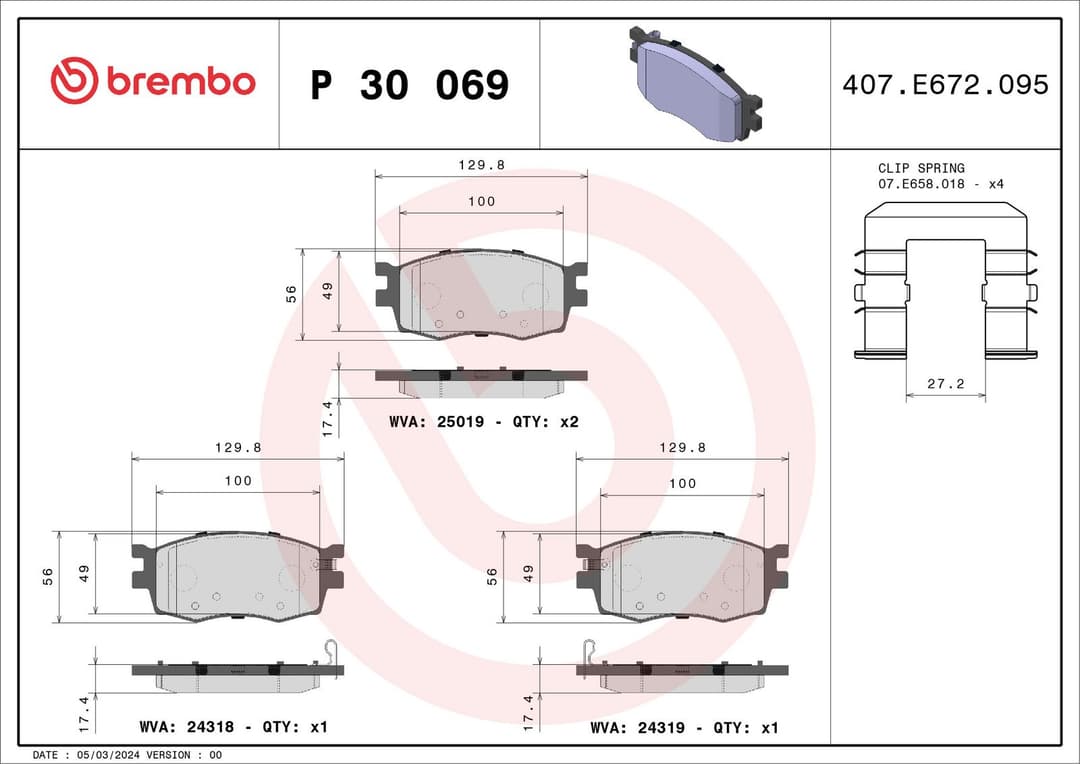 set placute frana,frana disc BREMBO PRIME LINE P 30 069