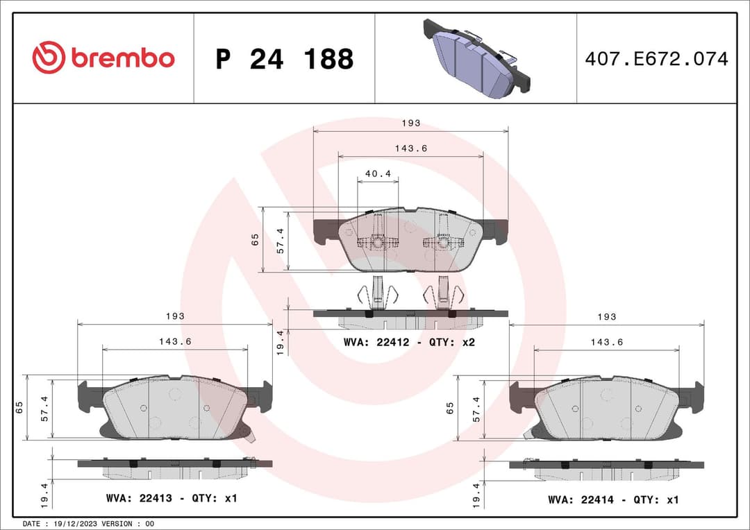 set placute frana,frana disc BREMBO PRIME LINE P 24 188