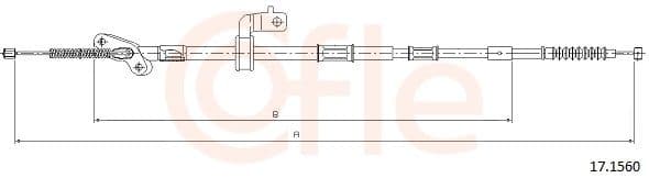 Cablu, frana de parcare COFLE 17.1560