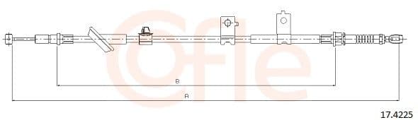 Cablu, frana de parcare COFLE 17.4225