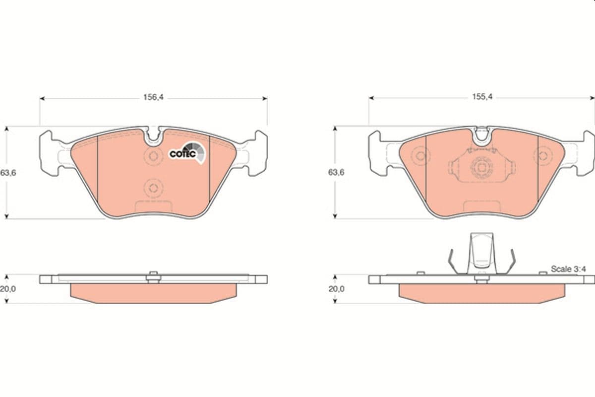 set placute frana,frana disc TRW GDB1531