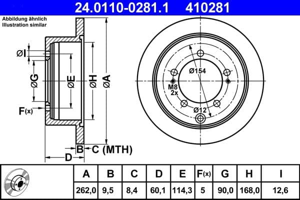 Disc frana ATE 24.0110-0281.1
