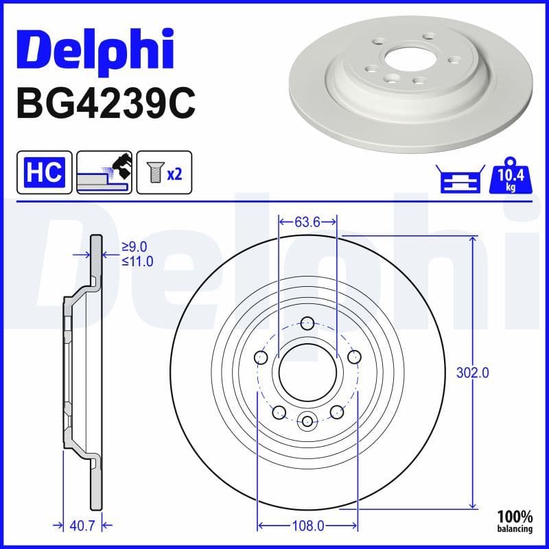 Disc frana DELPHI BG4239C