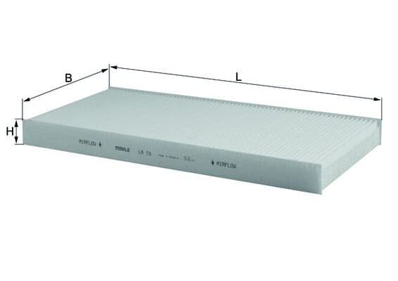 Filtru, aer habitaclu MAHLE LA 78