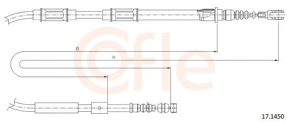 Cablu, frana de parcare COFLE 17.1450