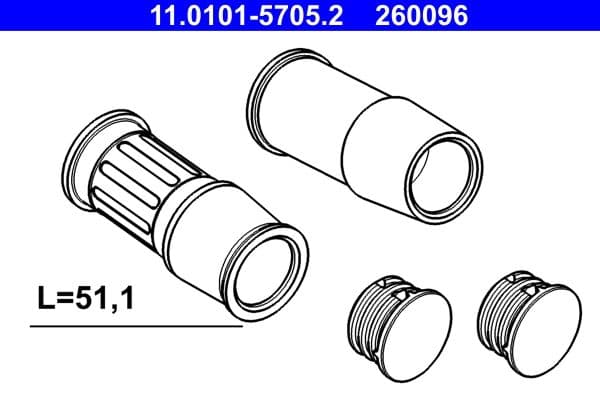 Set bucsi de ghidaj, etrier frana ATE 11.0101-5705.2