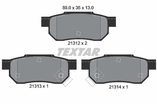 set placute frana,frana disc TEXTAR 2131201