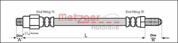 Furtun frana METZGER 4113239