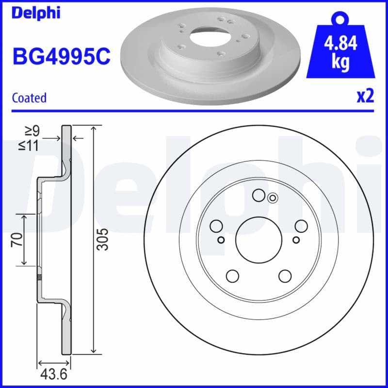 Disc frana DELPHI BG4995C
