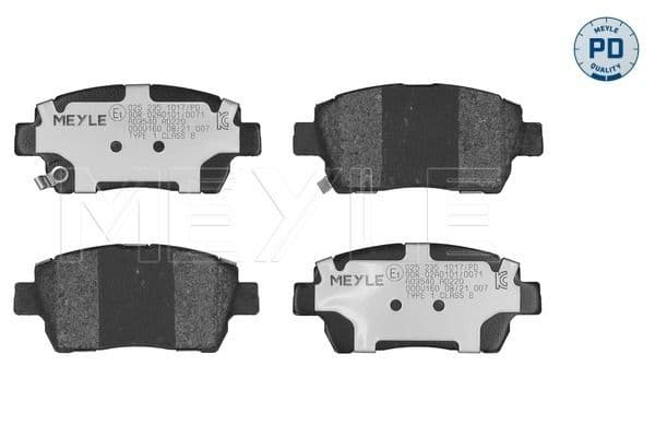set placute frana,frana disc MEYLE -PD: Advanced performance and design. 025 235 1017/PD