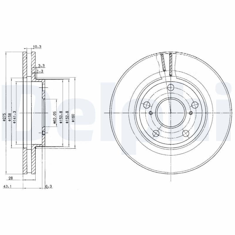 Disc frana DELPHI BG2782