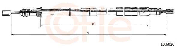 Cablu, frana de parcare COFLE 10.6026