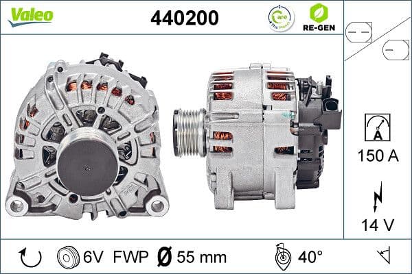 Generator / Alternator VALEO RE-GEN REMANUFACTURED 440200