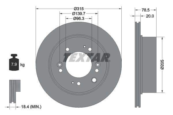 Disc frana TEXTAR 92205000