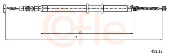 Cablu, frana de parcare COFLE 491.12