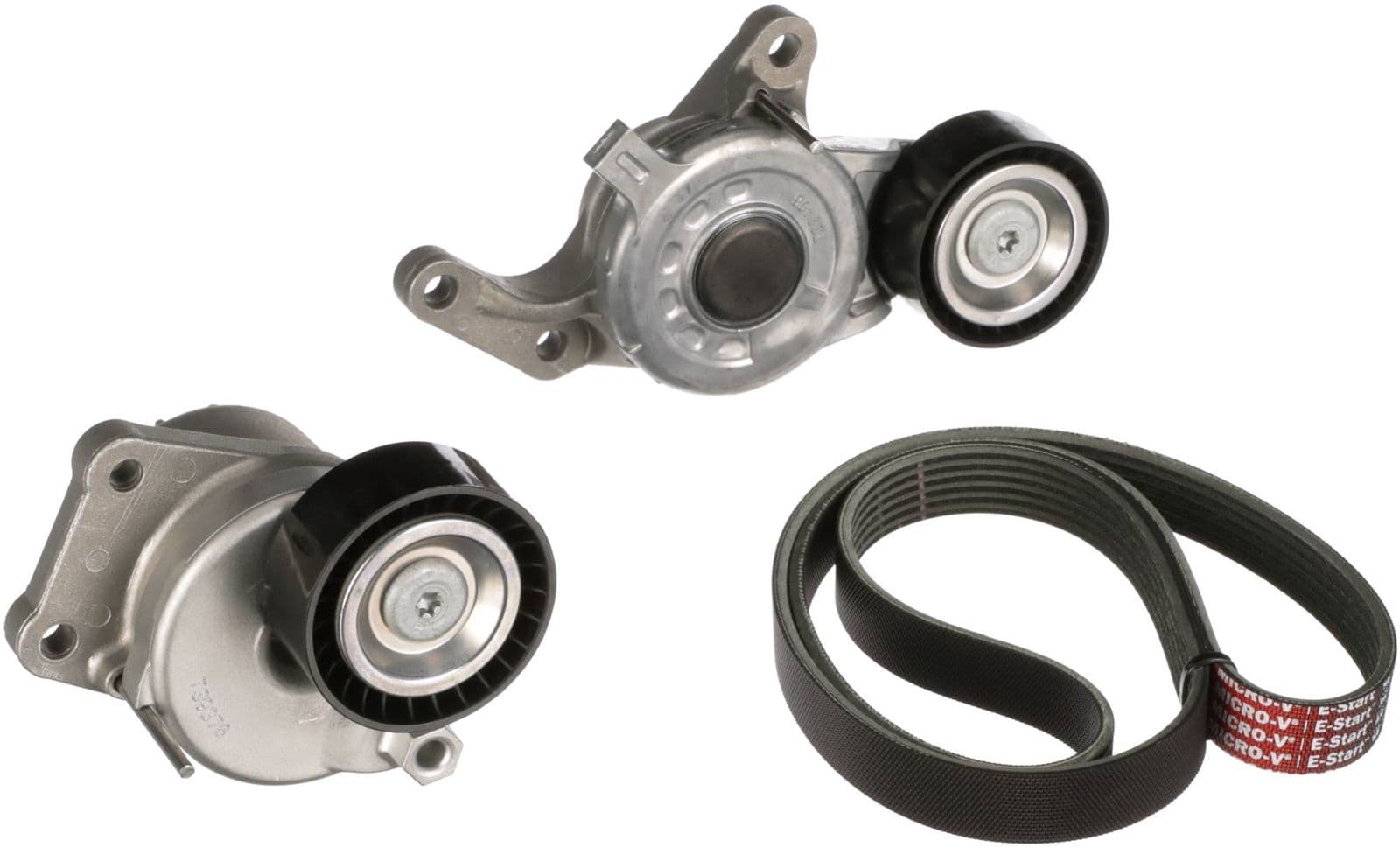 Set curea transmisie cu caneluri GATES Micro-V® E-START™ K016PK1073EST