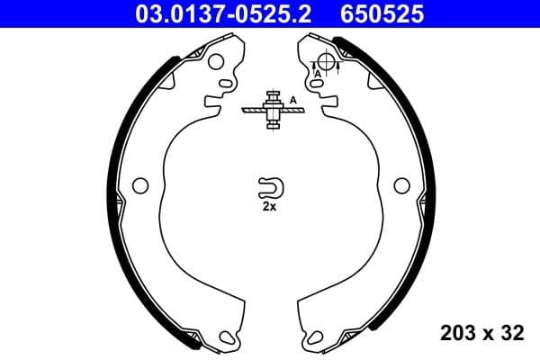 Set saboti frana ATE 03.0137-0525.2