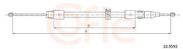 Cablu, frana de parcare COFLE 10.9593