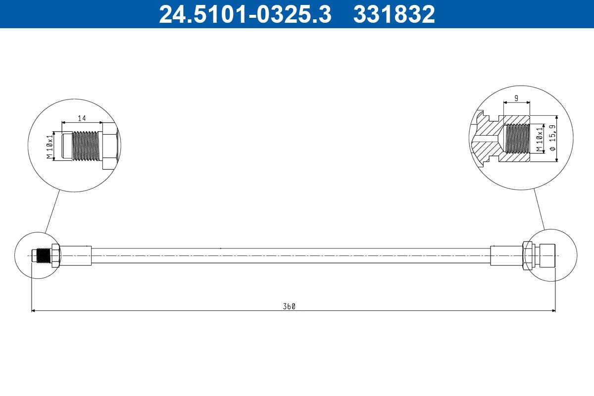 Furtun frana ATE 24.5101-0325.3