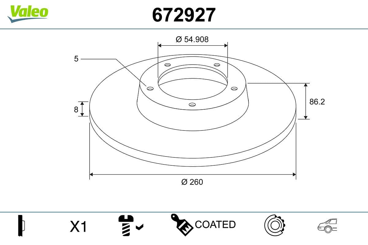 Disc frana VALEO 672927
