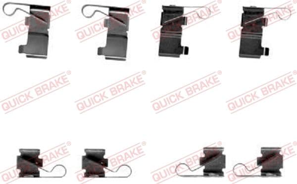 Set accesorii, placute frana QUICK BRAKE 109-1699