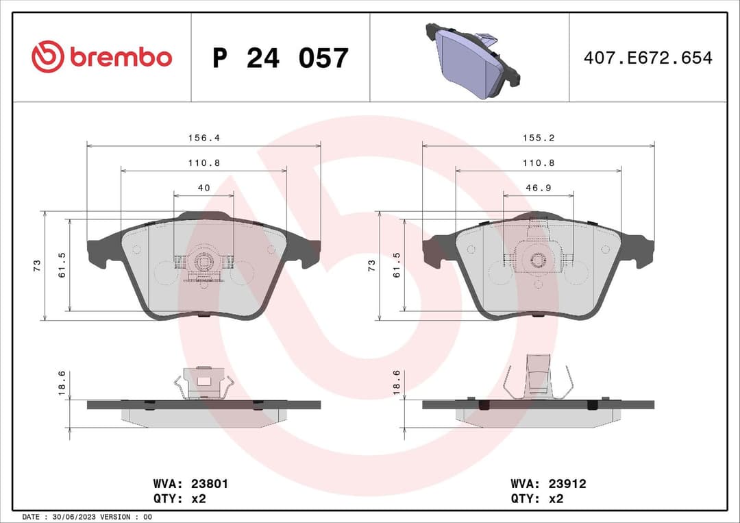 set placute frana,frana disc BREMBO PRIME LINE P 24 057