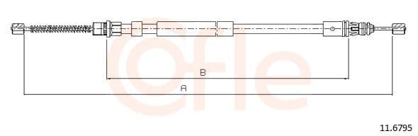 Cablu, frana de parcare COFLE 11.6795