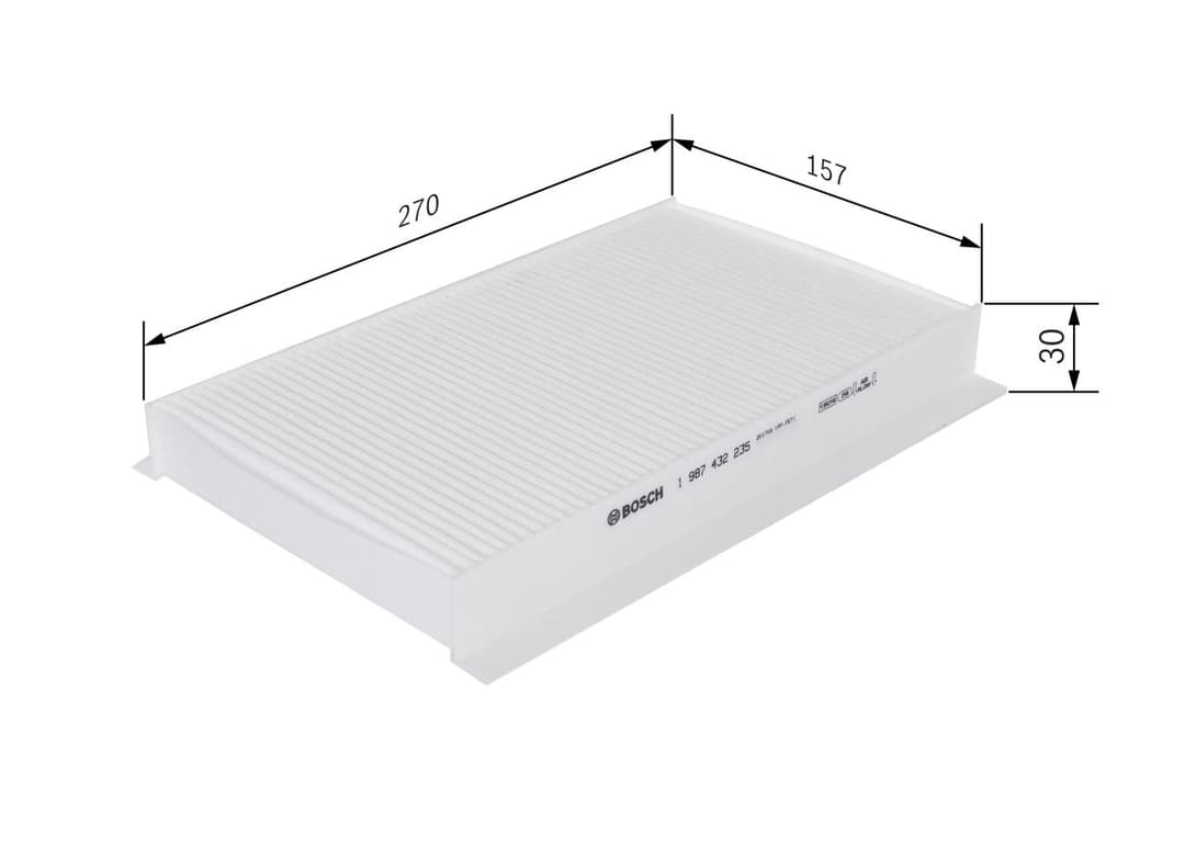 Filtru, aer habitaclu BOSCH 1 987 432 235