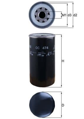 Filtru ulei MAHLE OC 474