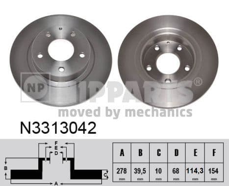 Disc frana NIPPARTS N3313042
